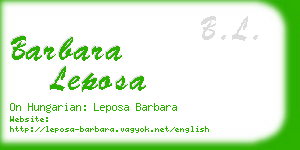 barbara leposa business card